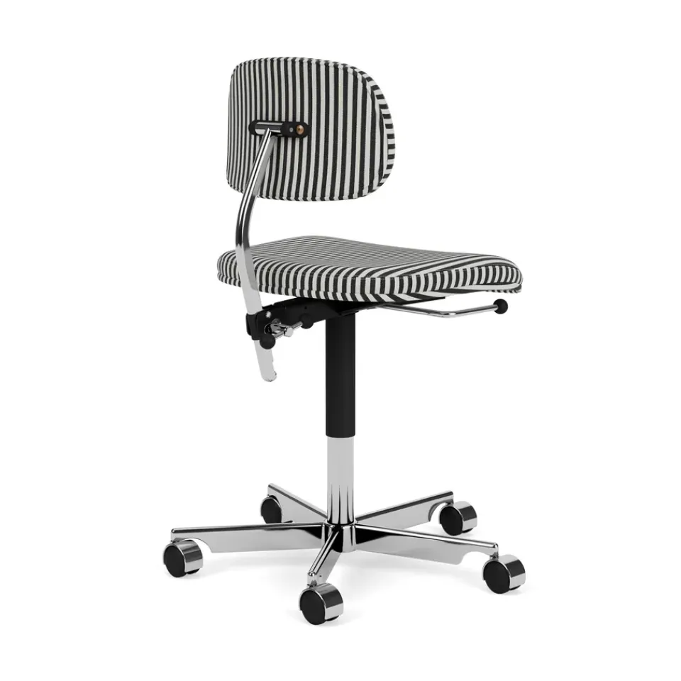 Montana Office Chairs*Kevi 2534U Office chair, Stripe-aluminum BlackWhite