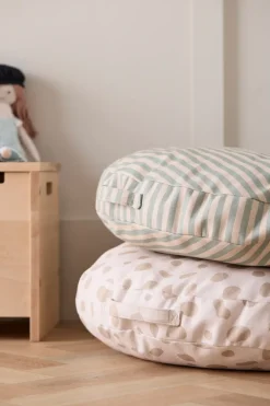 Kid's Concept Children's Chairs|Children's Chairs*Kid's Base floor cushion Ø60 cm, Dotted White