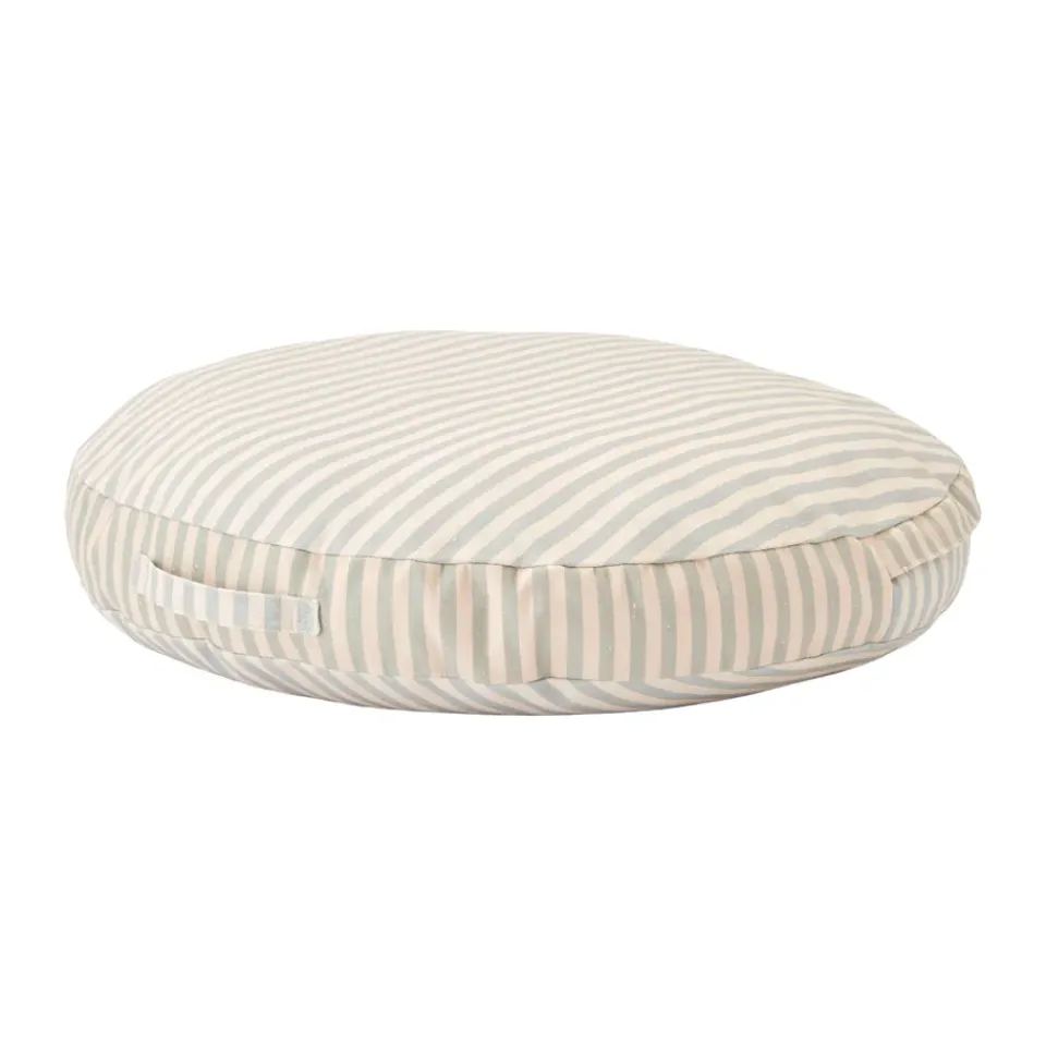 Kid's Concept Children's Chairs|Children's Chairs*Kid's Base floor cushion Ø60 cm, Rand BlueWhite