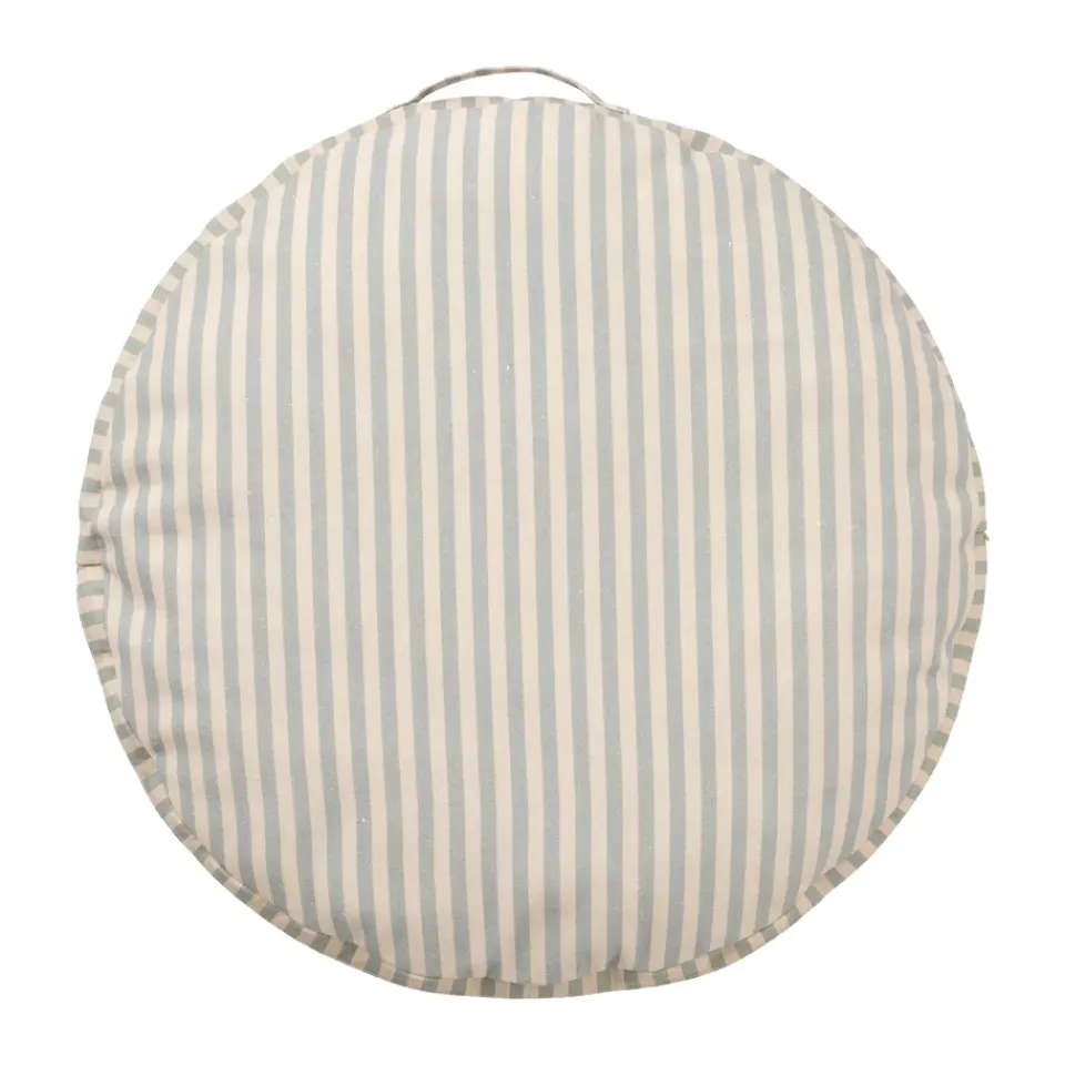 Kid's Concept Children's Chairs|Children's Chairs*Kid's Base floor cushion Ø60 cm, Rand BlueWhite