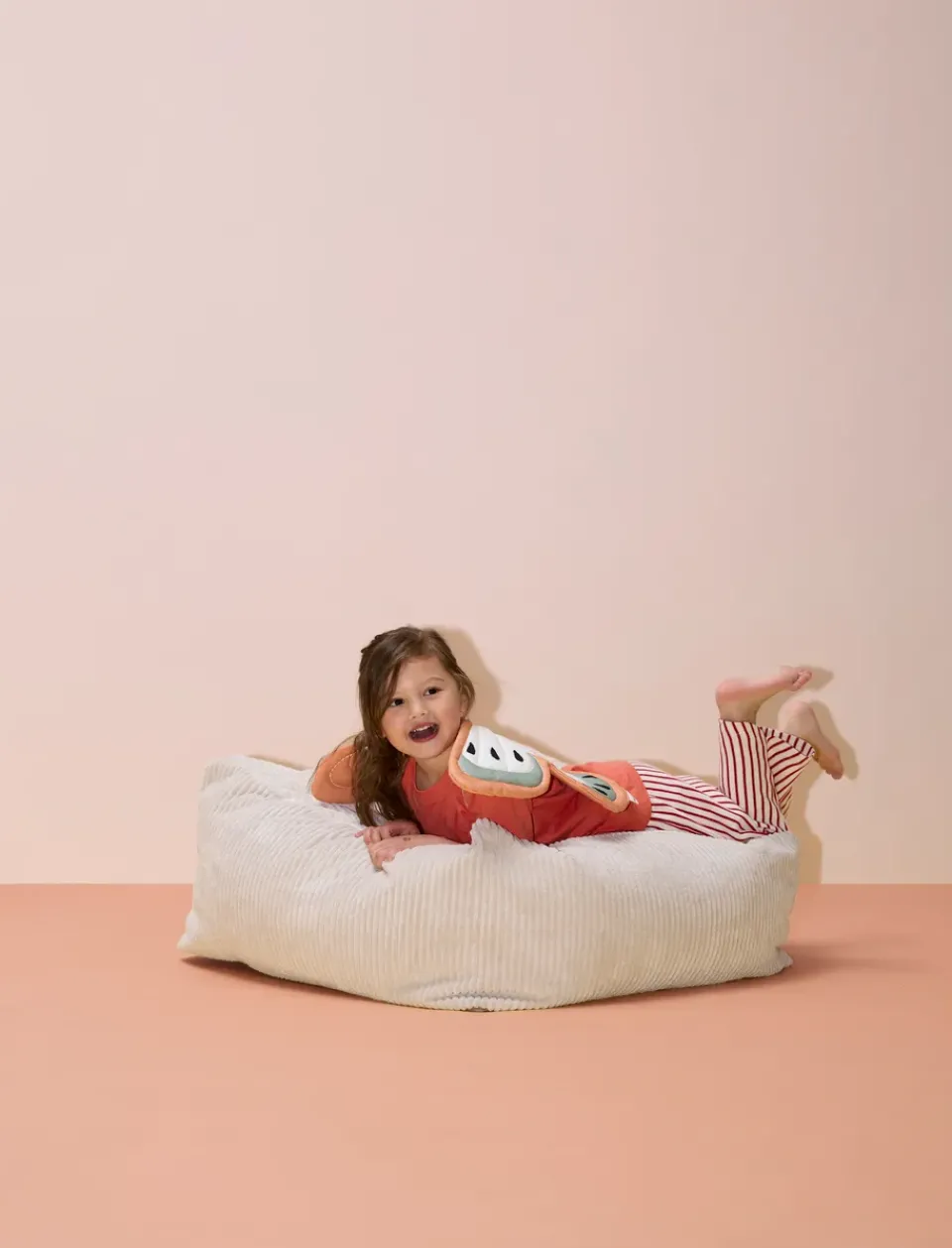 Kid's Concept Children's Chairs|Children's Chairs*Kid's Base seat pouffe 85x85x34 cm, Off- White