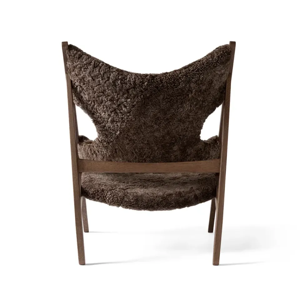 Audo Copenhagen Armchairs & Footstools*Knitting lounge chair, Sheepskin curly root dark , dark stained oak legs Brown