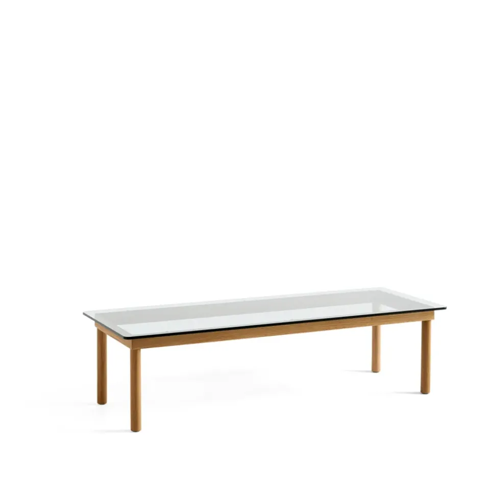 HAY Coffee Tables*Kofi coffee table, Oak-clear glass, 50 cm Beige