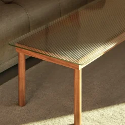 HAY Coffee Tables*Kofi coffee table, Walnut-clear glass, 60 cm Brown