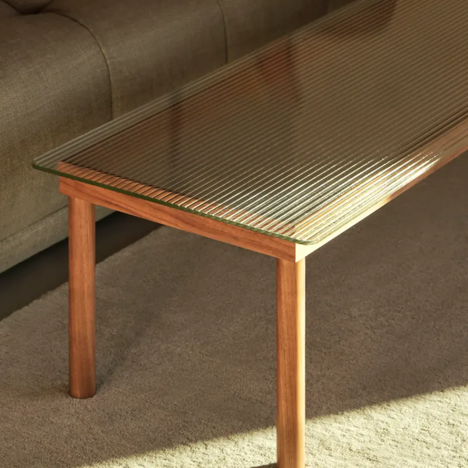 HAY Coffee Tables*Kofi coffee table, Walnut-clear glass, 60 cm Brown
