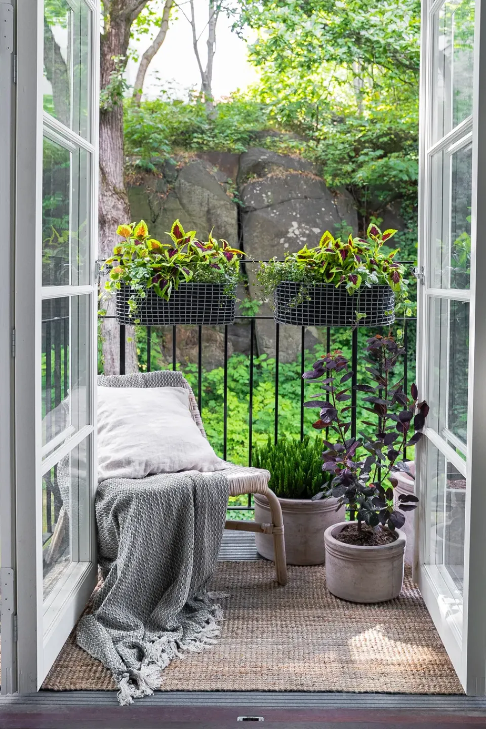 KORBO Balcony Furniture*balcony box, Galvanised steel Silver-coloured