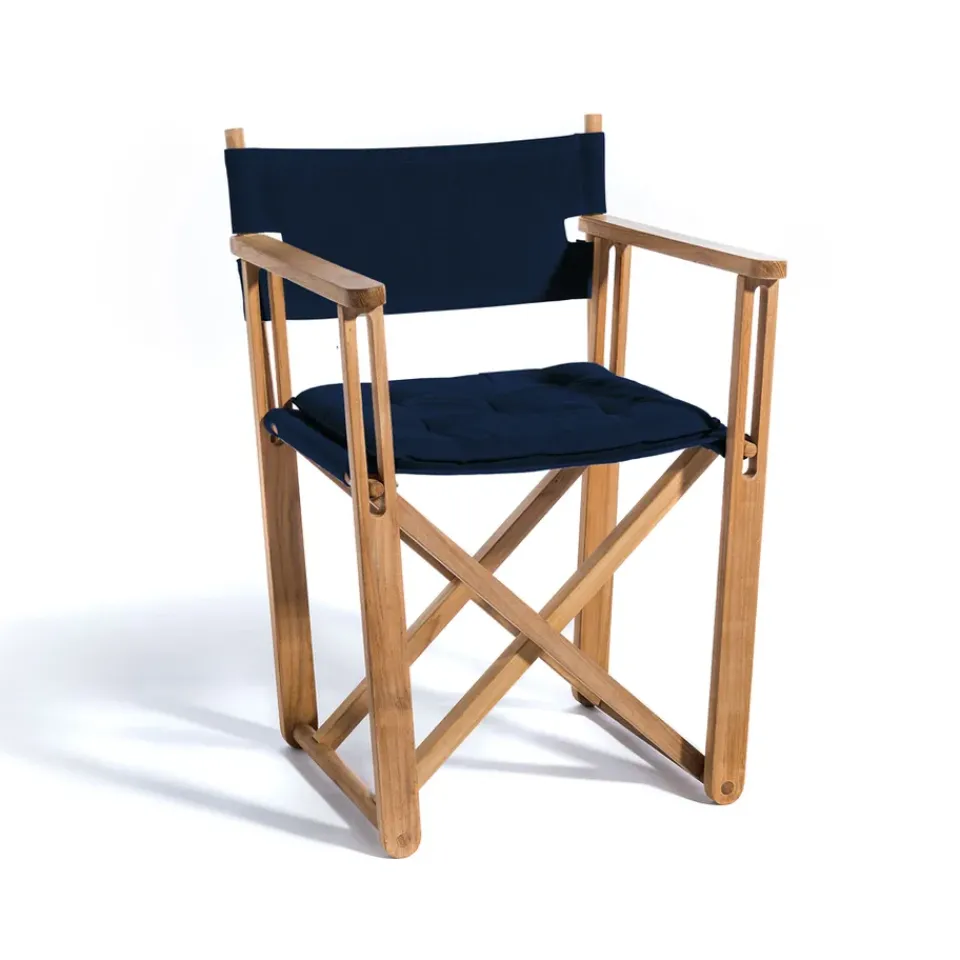 Skargaarden Seating*Kryss Dining armchair, Agora Nautic Navy , teak Blue