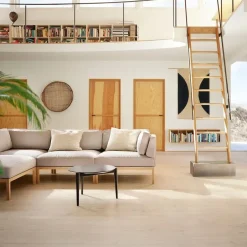 FDB Møbler Sofas*L37 7-9-13 sofa module, middle section 90 cm, Stone-lacquered oak Beige