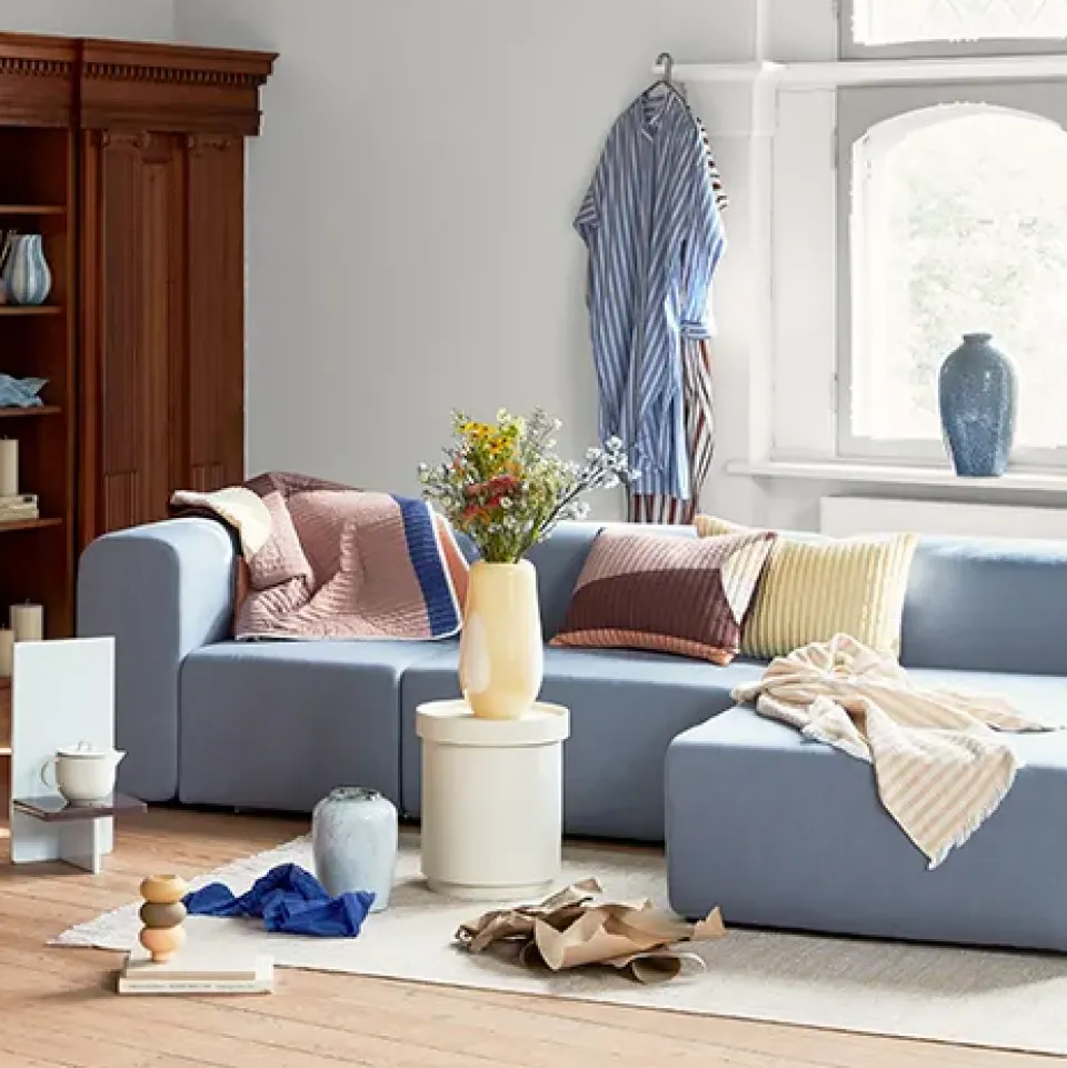 Broste Copenhagen Armchairs & Footstools*Lagoon module armchair, Light Blue