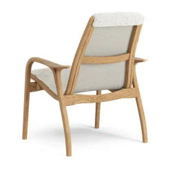 Swedese Armchairs & Footstools*Laminett arm chair oiled oak/sheep skin, Off white (white) Beige