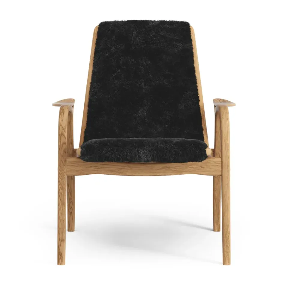 Swedese Armchairs & Footstools*Laminett arm chair oiled oak/sheep skin, Black (black) Beige