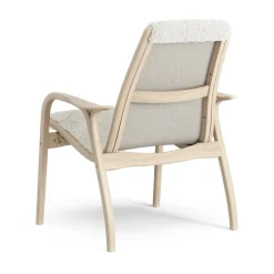 Swedese Armchairs & Footstools*Laminett arm chair white pigmented oak/sheep skin, Off white (white) Beige