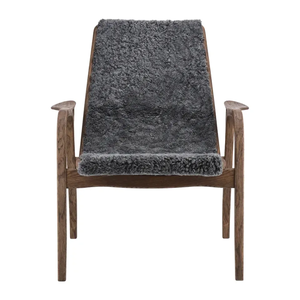 Swedese Armchairs & Footstools*Laminett armchair oak/sheepskin Special Edition, Rubio Monocoat Chocolate-Charcoal Grey