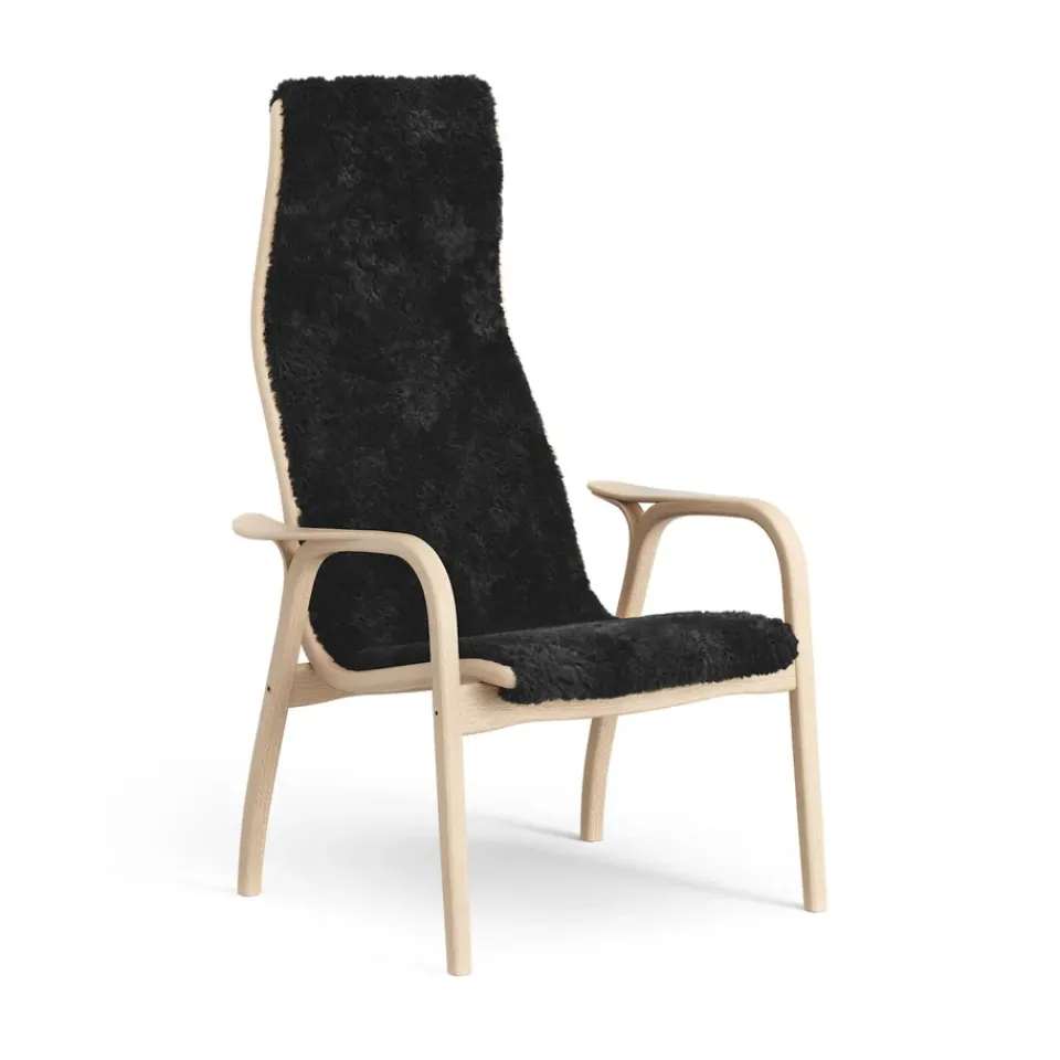 Swedese Armchairs & Footstools|Children's Armchairs*Lamini children's arm chair laquered beech/sheep skin, Black (black) Beige
