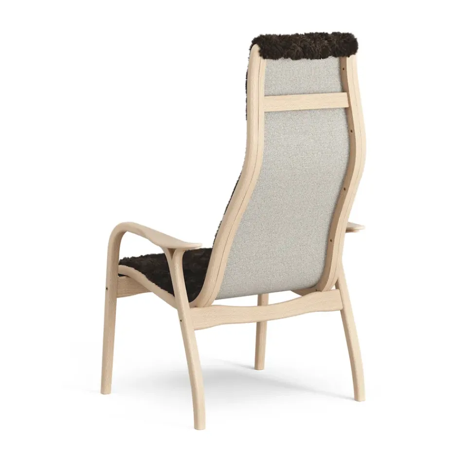 Swedese Armchairs & Footstools|Children's Armchairs*Lamini children's arm chair laquered beech/sheep skin, Espresso (brown) Beige