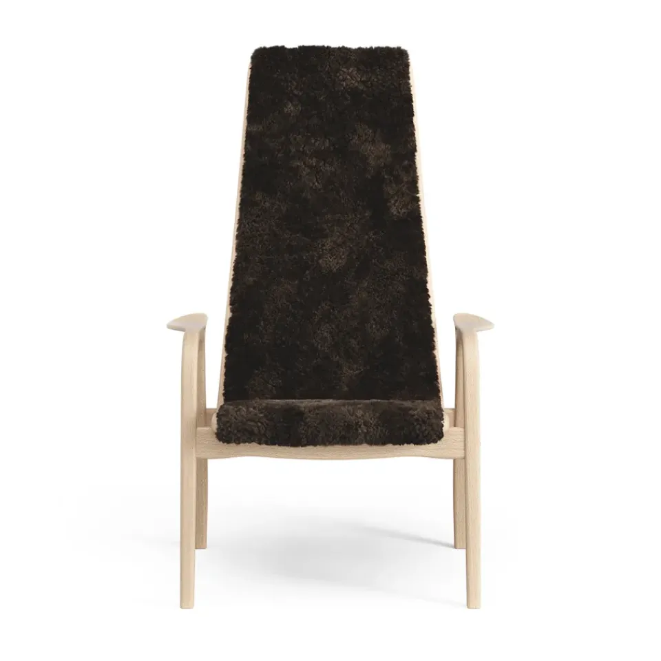 Swedese Armchairs & Footstools|Children's Armchairs*Lamini children's arm chair laquered beech/sheep skin, Espresso (brown) Beige