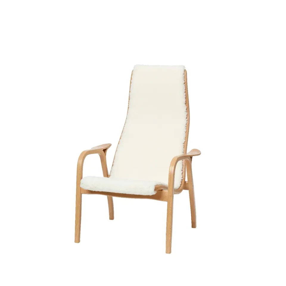 Swedese Children's Armchairs|Armchairs & Footstools*Lamini Children's armchair, Sheepskin off-, oiled oak White