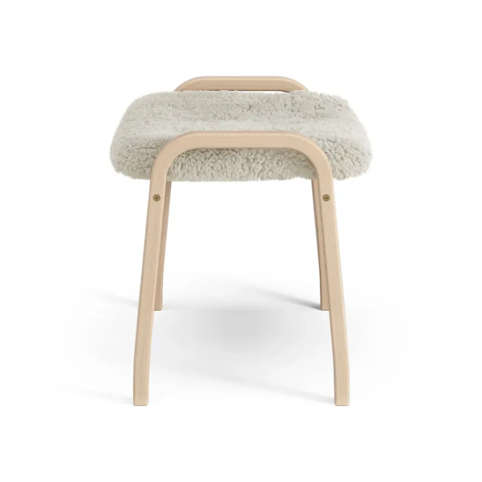 Swedese Children's Armchairs|Armchairs & Footstools*Lamini children's foot stool laquered beech/sheep skin, Moonlight (beige) BeigeWhite
