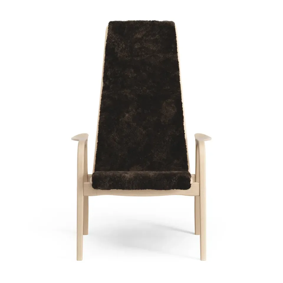 Swedese Armchairs & Footstools*Lamino arm chair laquered beech/sheep skin, Espresso Brown
