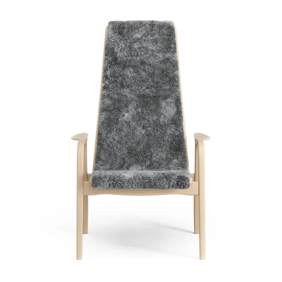 Swedese Armchairs & Footstools*Lamino arm chair laquered beech/sheep skin, Scandinavian Grey