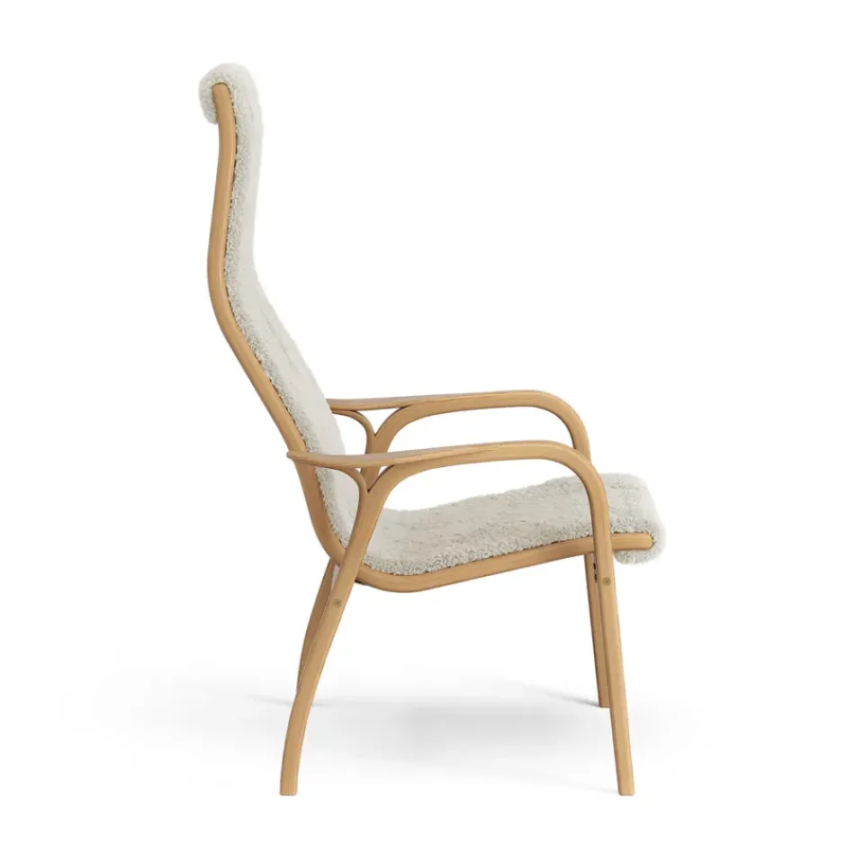 Swedese Armchairs & Footstools*Lamino arm chair oiled oak/sheep skin, Moonlight Beige