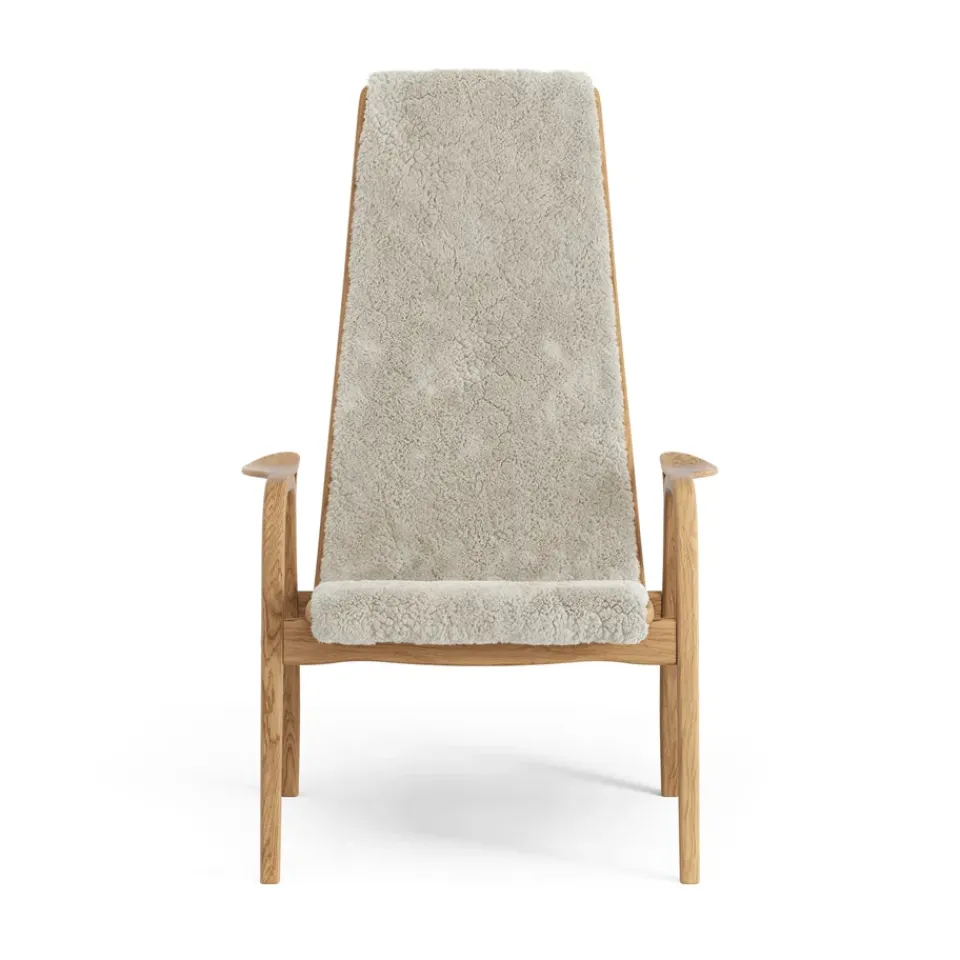 Swedese Armchairs & Footstools*Lamino arm chair oiled oak/sheep skin, Moonlight Beige