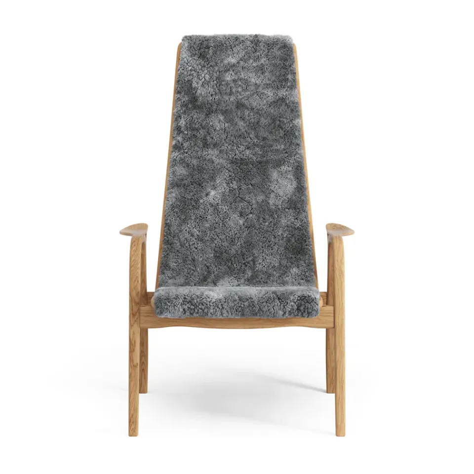 Swedese Armchairs & Footstools*Lamino arm chair oiled oak/sheep skin, Scandinavian Grey