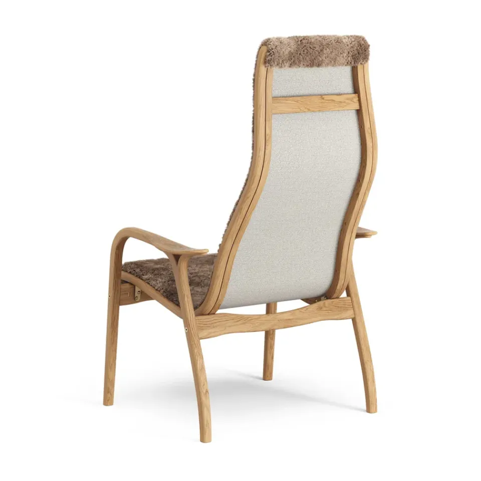 Swedese Armchairs & Footstools*Lamino arm chair oiled oak/sheep skin, Sahara (nougat brown) Beige
