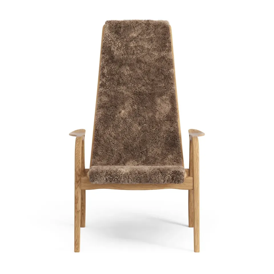 Swedese Armchairs & Footstools*Lamino arm chair oiled oak/sheep skin, Sahara (nougat brown) Beige
