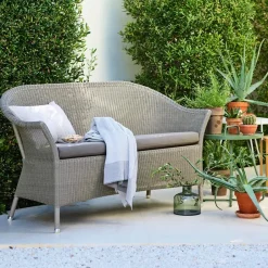 Cane-line Garden Sofas & Garden Benches|Balcony Furniture*Lansing sofa 2-seater weave, Natural Beige