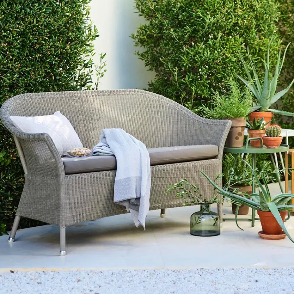 Cane-line Garden Sofas & Garden Benches|Balcony Furniture*Lansing sofa 2-seater weave, Natural Beige