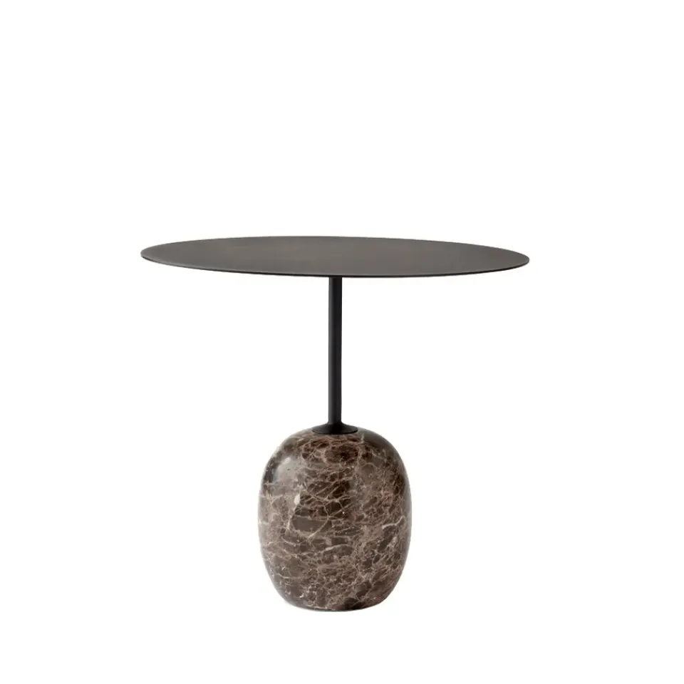 &Tradition Side Tables*Lato LN9 side table, , emparador marble Black