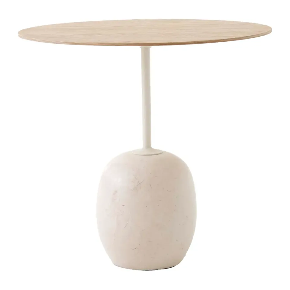 &Tradition Side Tables*Lato LN9 side table, Oak-Crema diva marble Beige