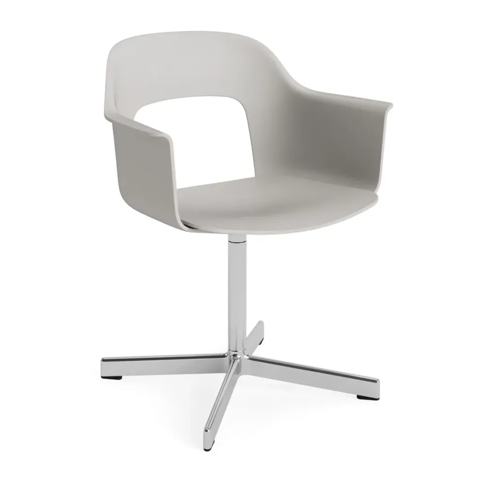 HAY Office Chairs*Layout Armchair 231 office chair, Sky -polished aluminium 4 star swivel base Grey