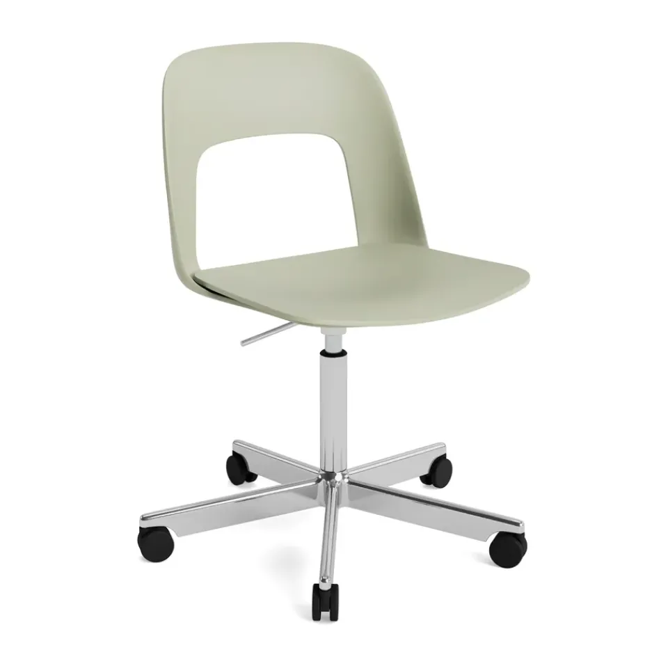 HAY Office Chairs*Layout Chair 141 chair, Bottle -polished aluminium Green