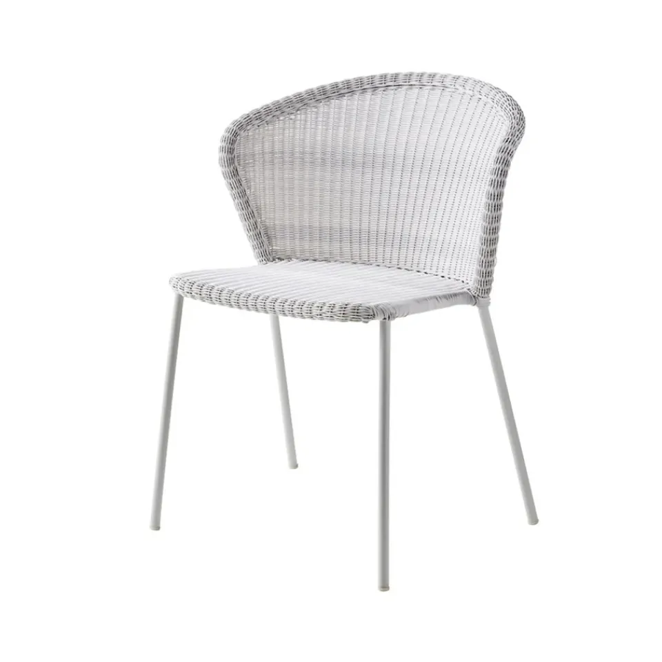 Cane-line Balcony Furniture*Lean chair, grey, weave White