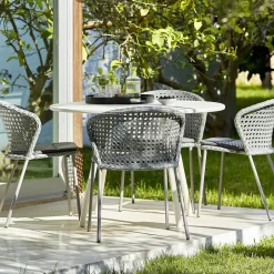 Cane-line Balcony Furniture*Lean chair, grey, weave White