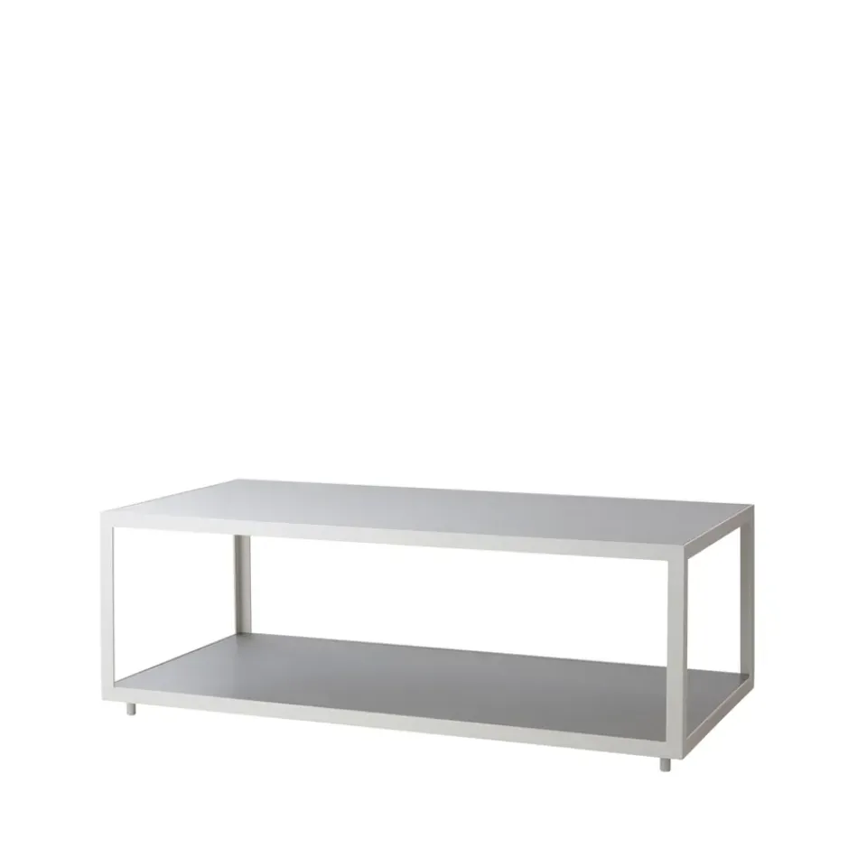Cane-line Table For Outdoor Use|Outdoor Lounge Furniture*Level coffee table ceramic 62x122 cm, Light -white Grey