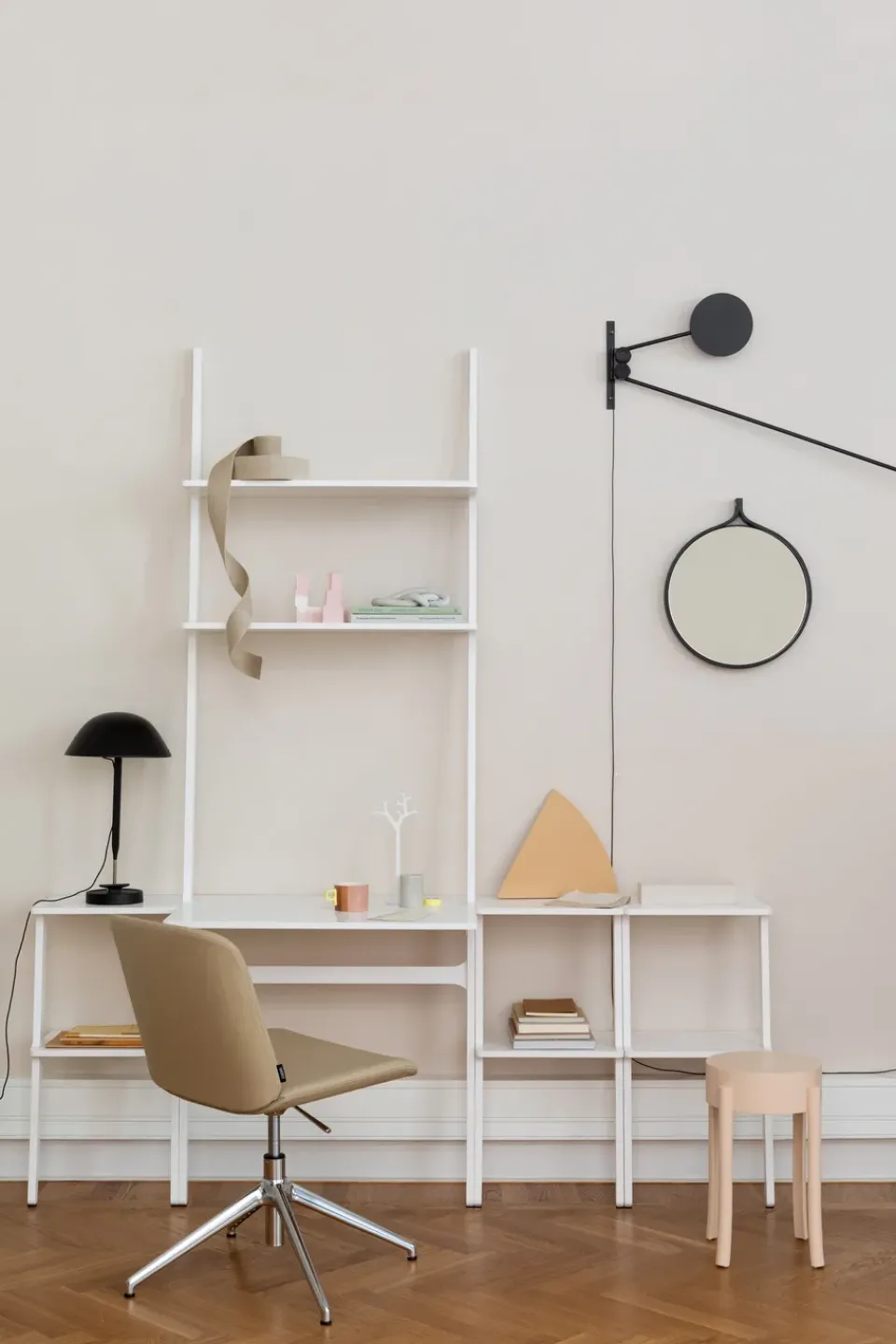Swedese Desks*Libri writing table, Ash glazed White