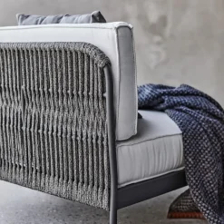 Skargaarden Outdoor Lounge Furniture|Garden Sofas & Garden Benches*Lidö modular sofa, Sunbrella Deave silver , corner section, d. aluminium frame Grey