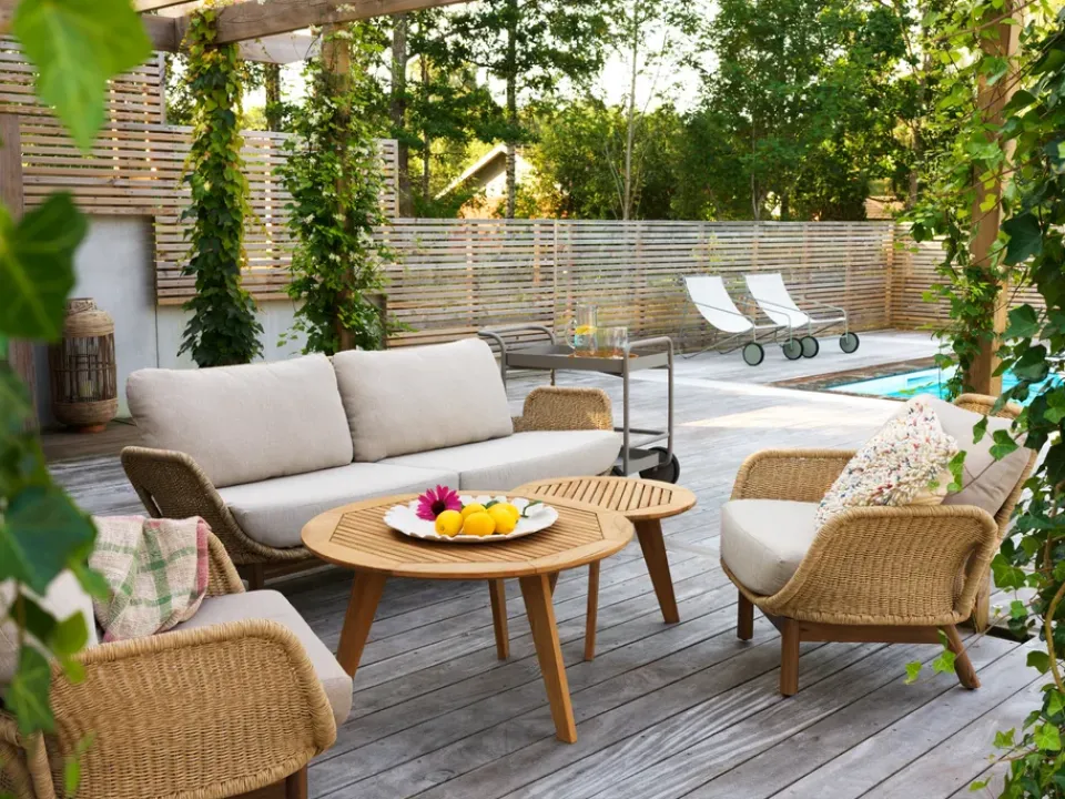 Brafab Garden Sofas & Garden Benches|Balcony Furniture*Lily sofa, Twist straw-plush wheat, 2.5-seater Beige