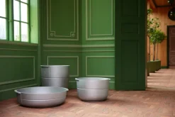 KORBO Garden Details & Accessories*Linea pot no 1 high, Aluminium Silver-coloured