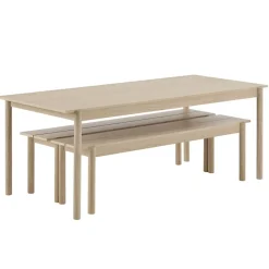 Muuto Benches*Linear bench, oak, 33.5 cm Beige