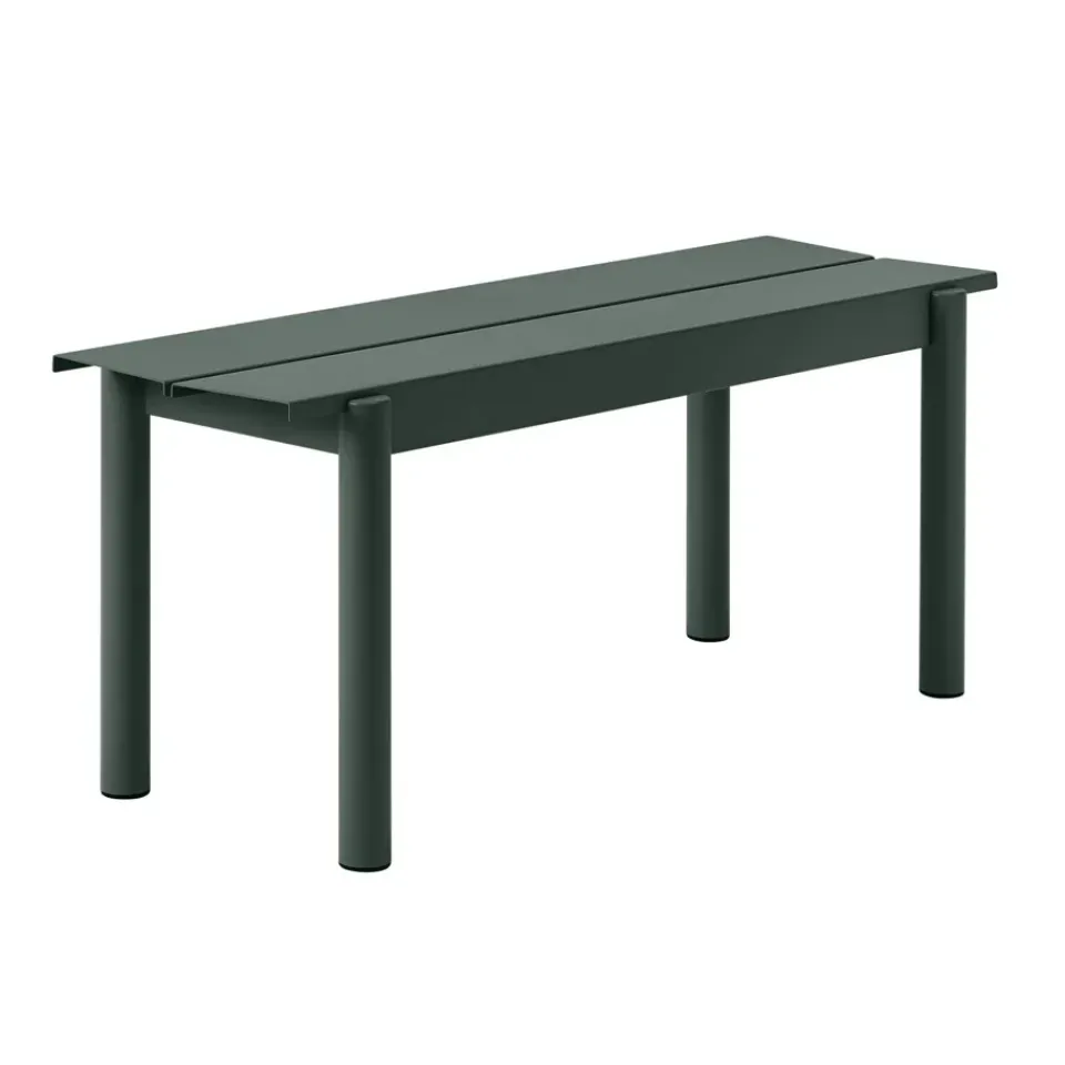 Muuto Garden Sofas & Garden Benches*Linear steel bench 110 cm, Dark Green