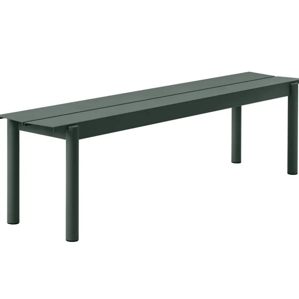 Muuto Garden Sofas & Garden Benches*Linear steel bench 170 cm, Dark Green