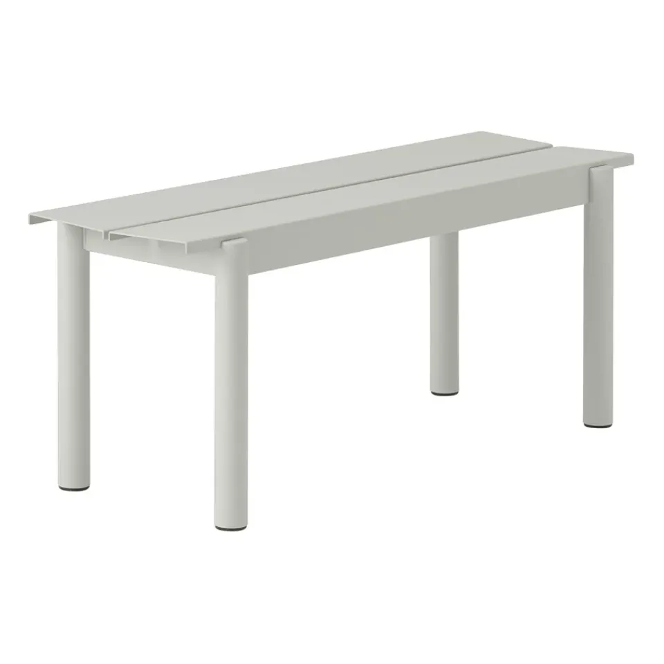 Muuto Garden Sofas & Garden Benches*Linear steel bench 110 cm, (RAL 7044) Grey