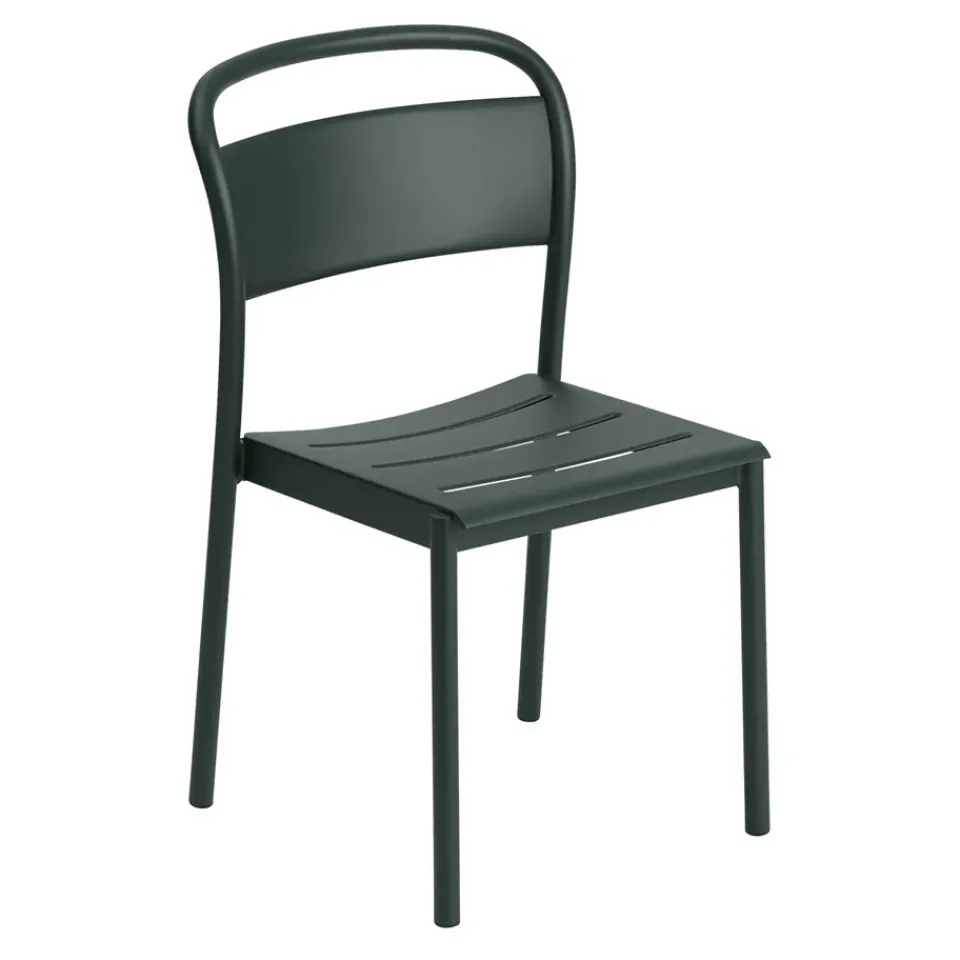 Muuto Seating|Balcony Furniture*Linear steel side chair, Dark Green