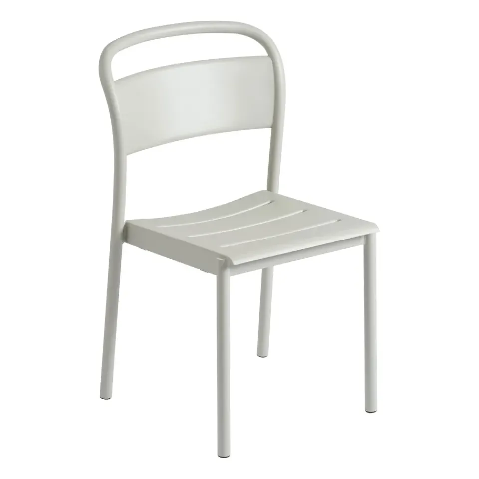 Muuto Balcony Furniture*Linear steel side chair, (RAL 7044) Grey