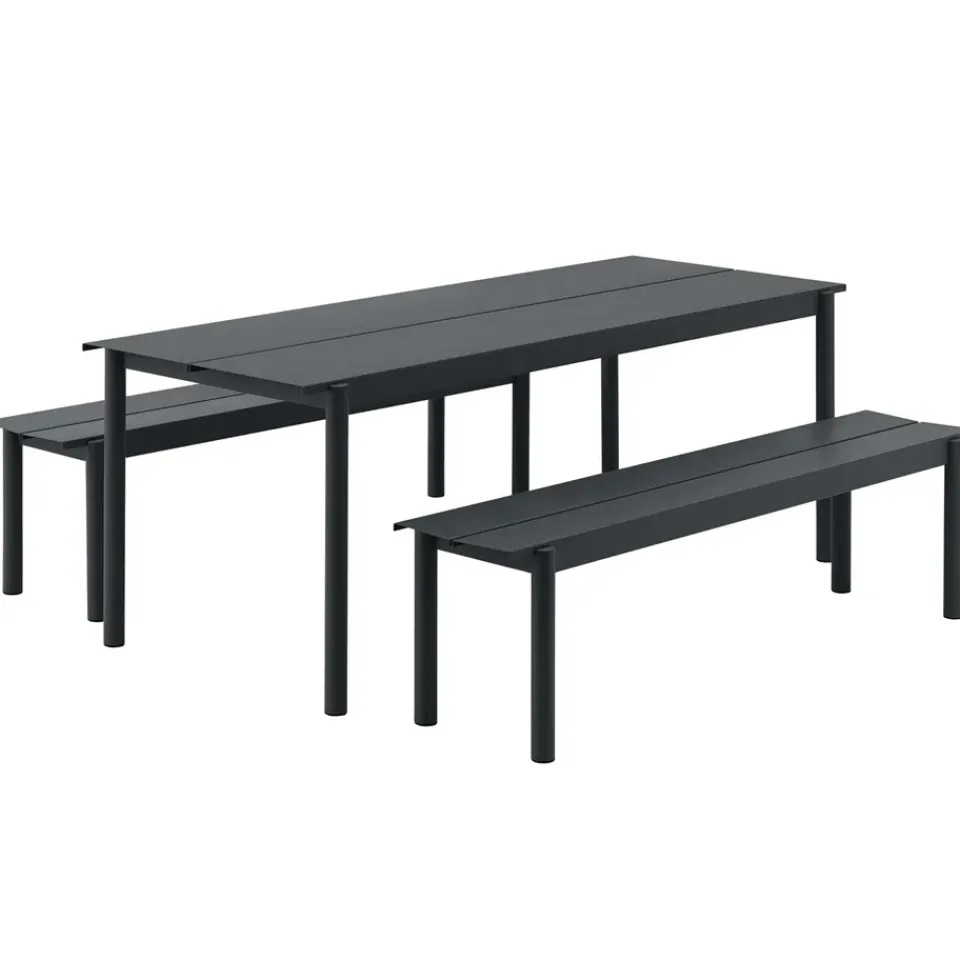 Muuto Table For Outdoor Use*Linear steel table 75x200 cm, Black