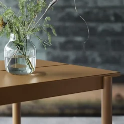 Muuto Table For Outdoor Use*Linear steel table 75x200 cm, Burnt orange Yellow